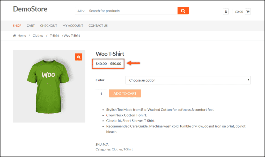 WooCommerce Image - How to hide variable price range